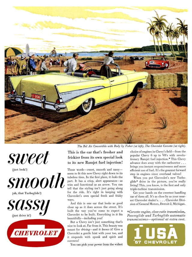 1957 Chevrolet Tri Five cars ad