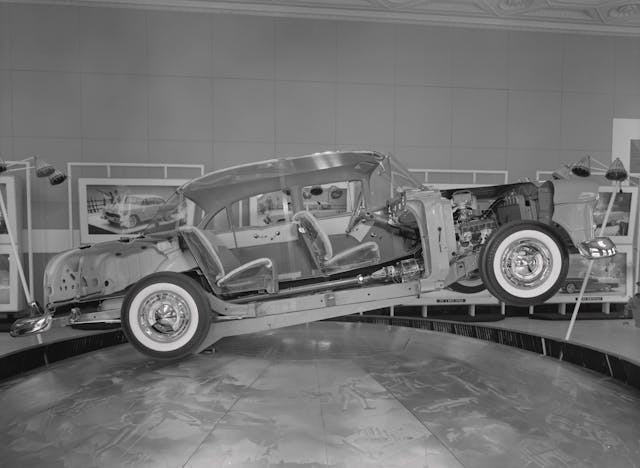 Chevrolet tri-five car body frame cutaway model
