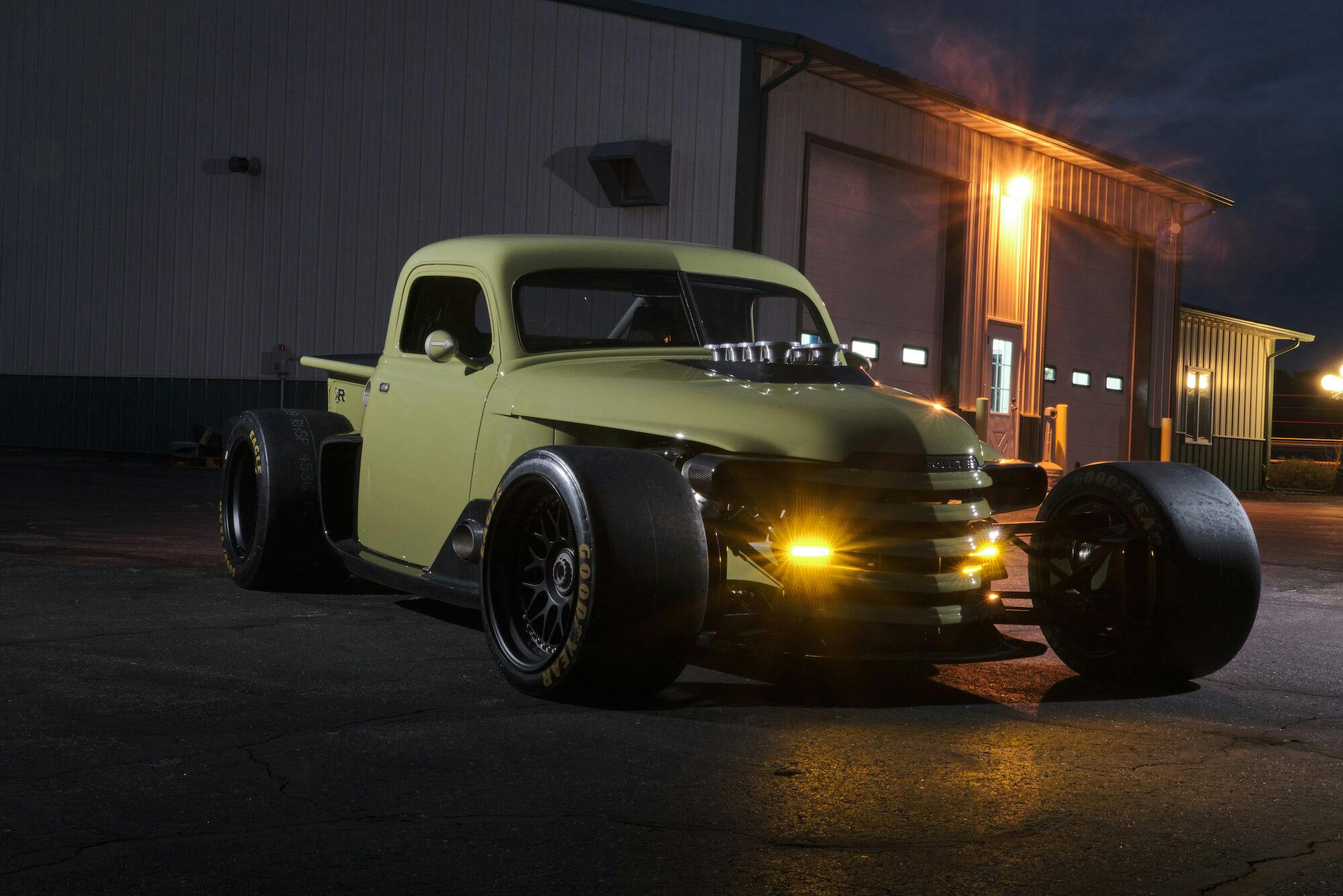 Enyo 1948 Chevy Super Truck front three-quarter