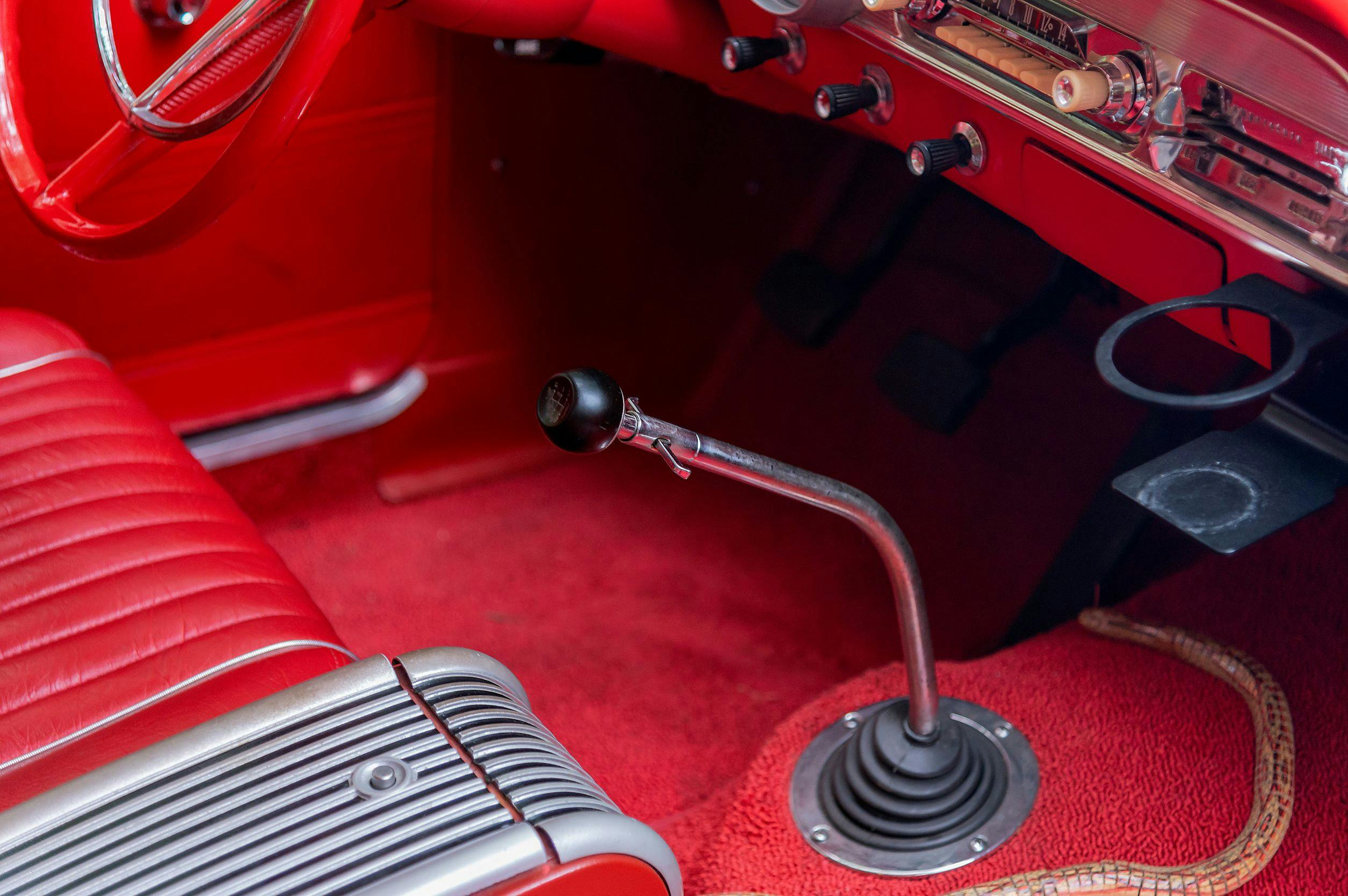 1963 Ford Fairlane 500 Squire Wagon interior stick shift