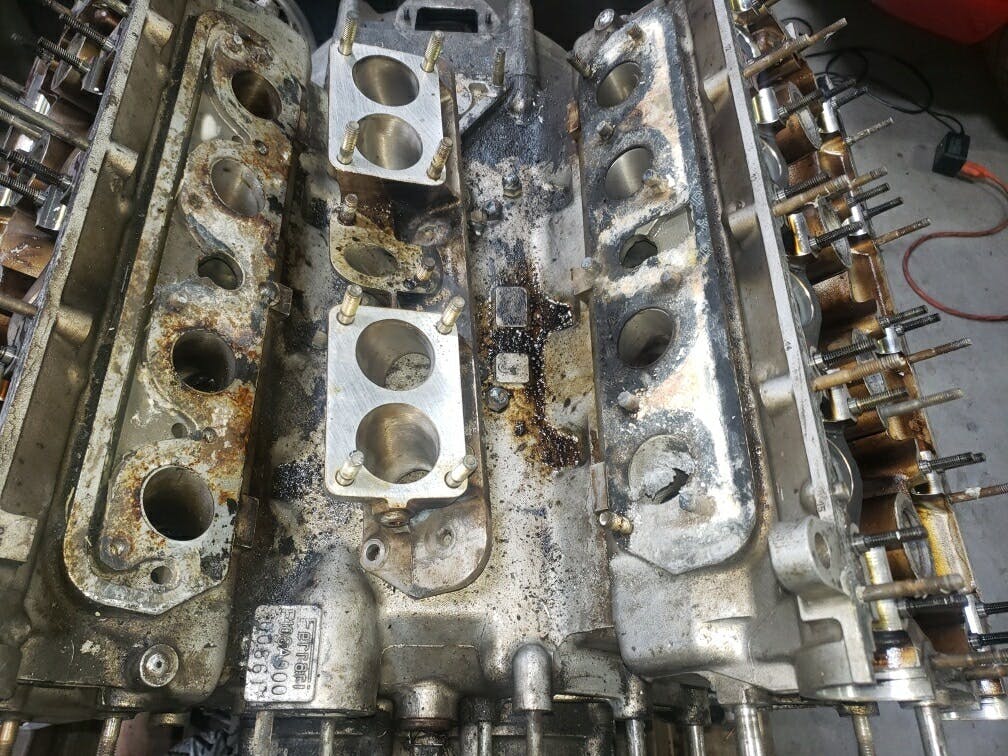 Ferrari Dino quad cam engine internal corrosion