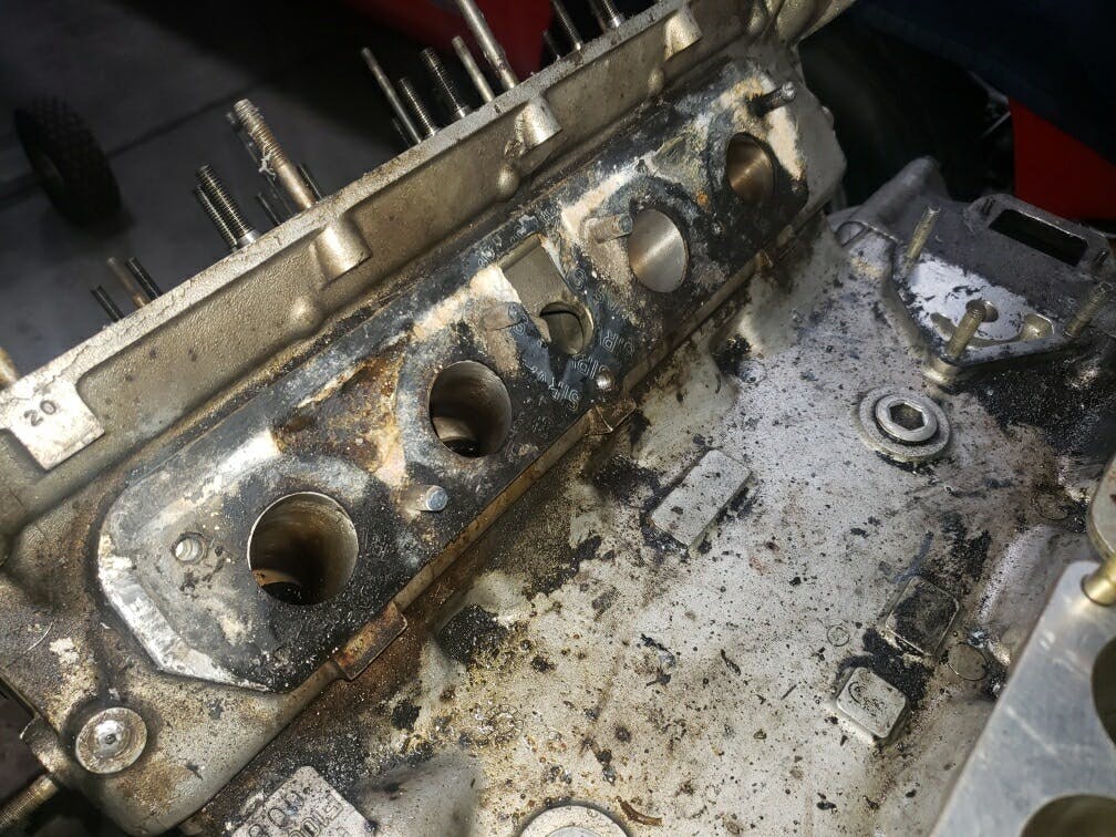 Ferrari Dino quad cam engine internal corrosion