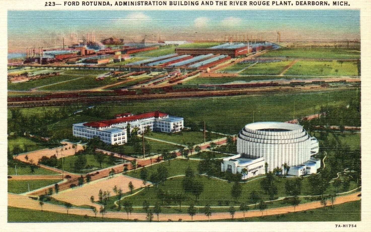 Ford Rotunda and administration building 1946