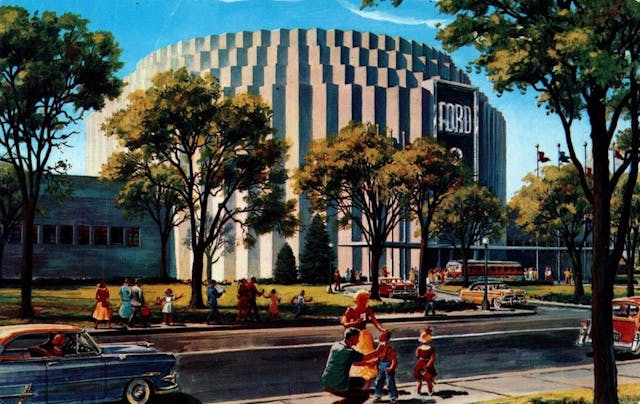 Ford Rotunda - 1950s artist rendition of the main entrance