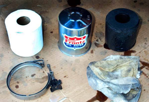 Frantz oil filter with dirty TP roll