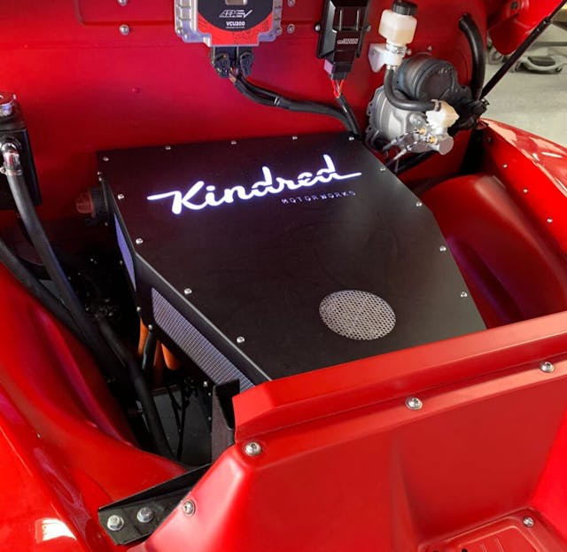 Kindred 3100 electric converted pickup motor bay
