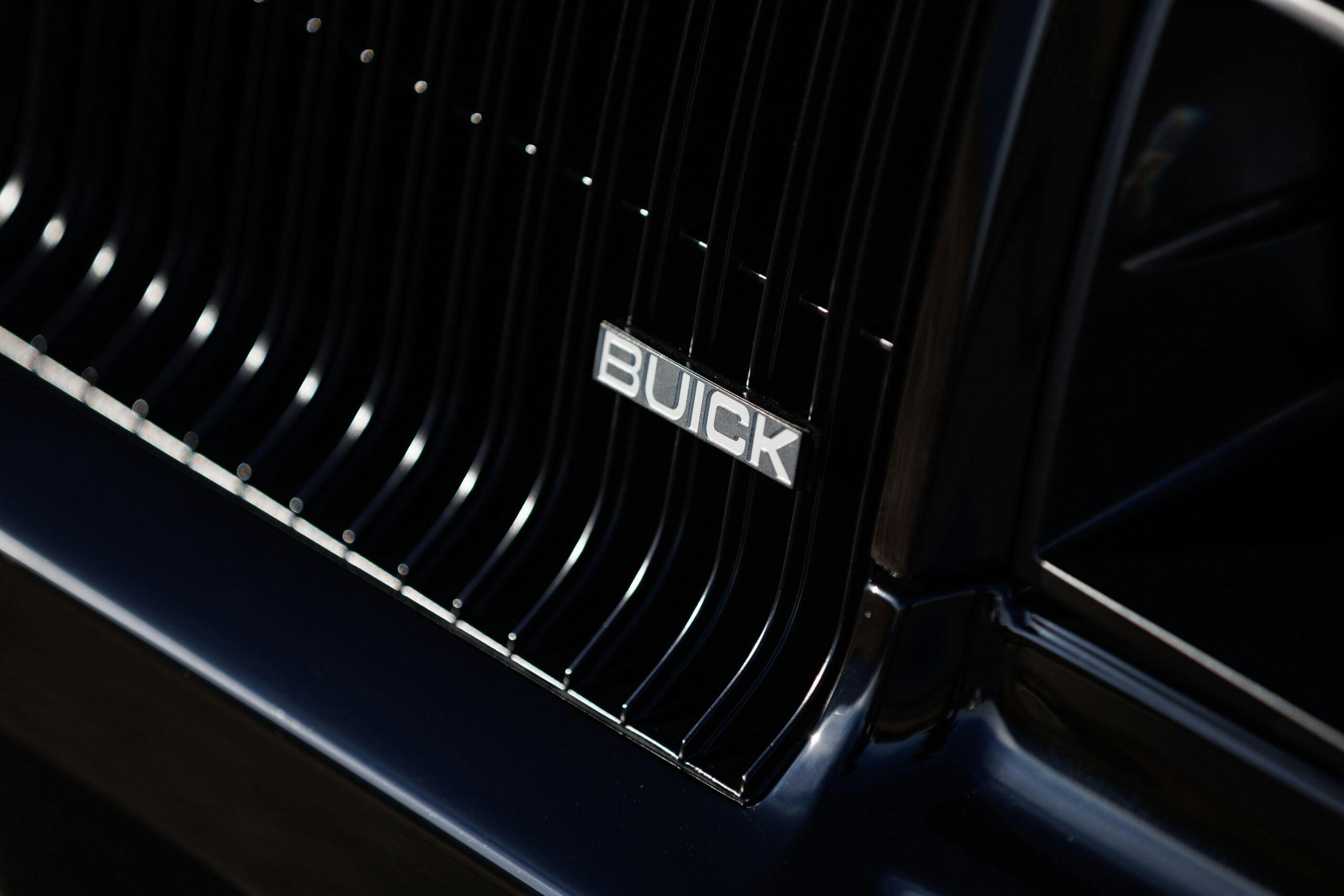 Kevin Hart Buick Grand National restomod grille emblem detail