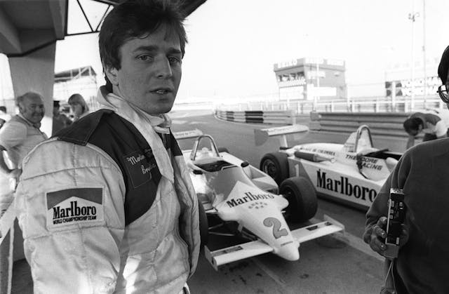 Driver Martin Brundle Macau black white