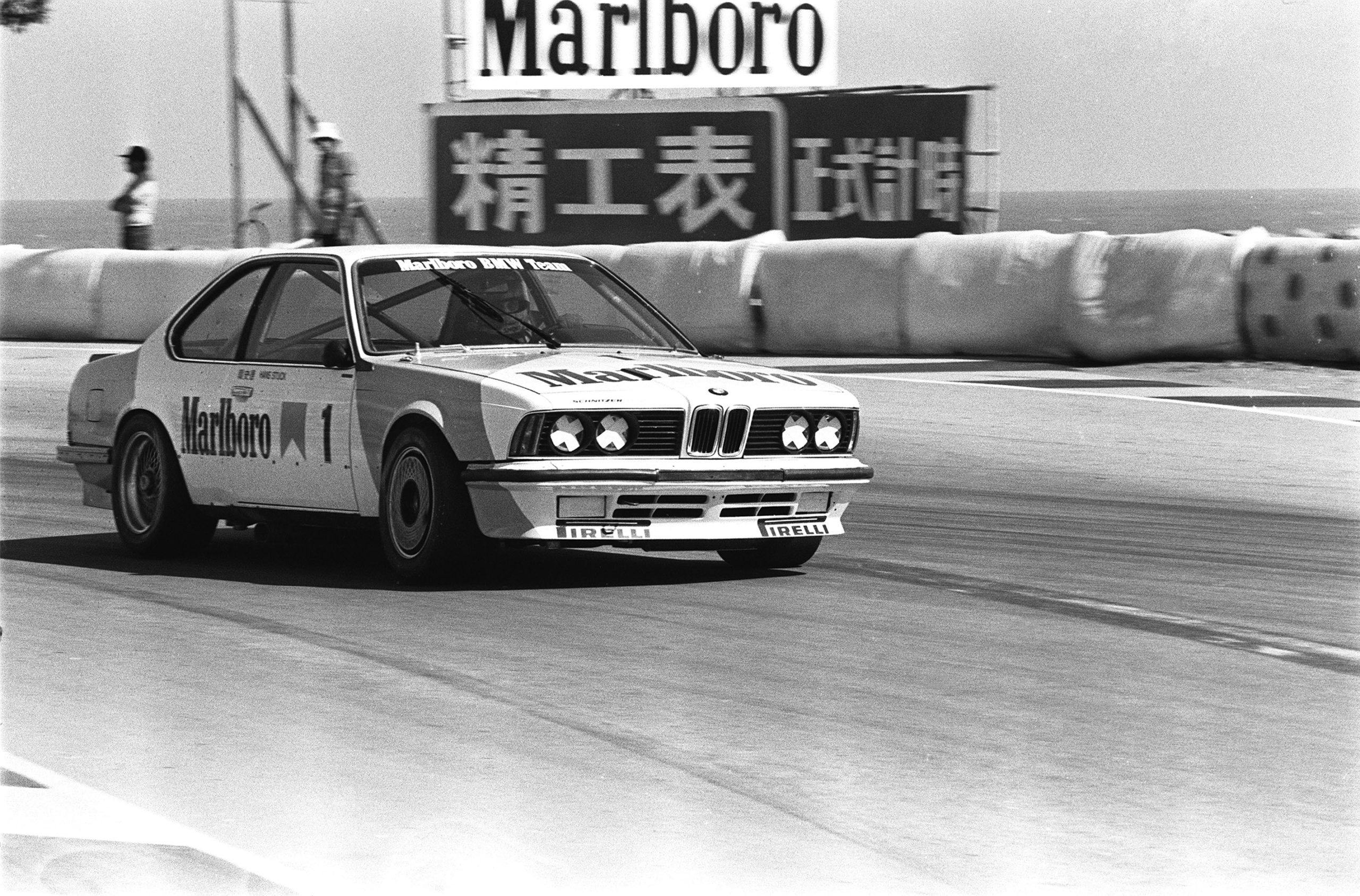 Hans Stuck of Marlboro BMW Macau black white