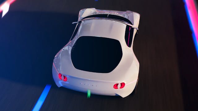 Mazda Electric Concept high angle rear