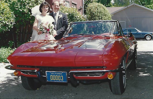 1963 corvette wedding day