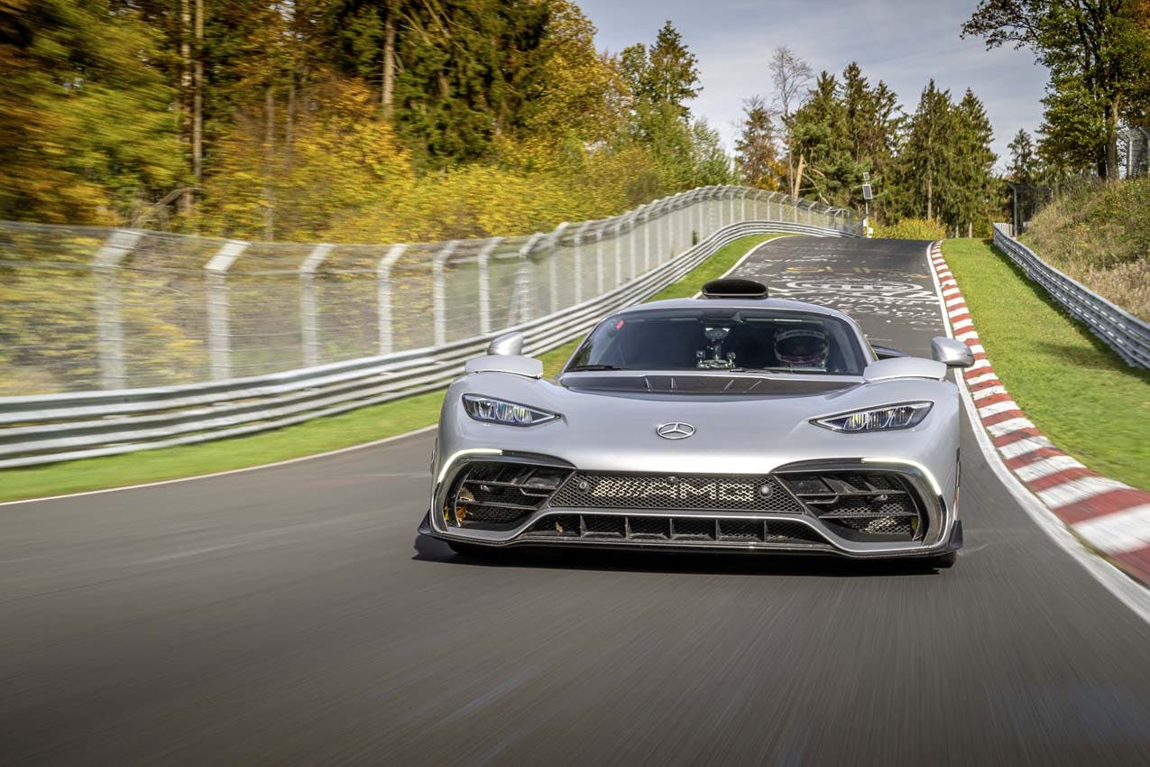 Mercedes-AMG ONE Nürburgring Lap Record exterior front end driving