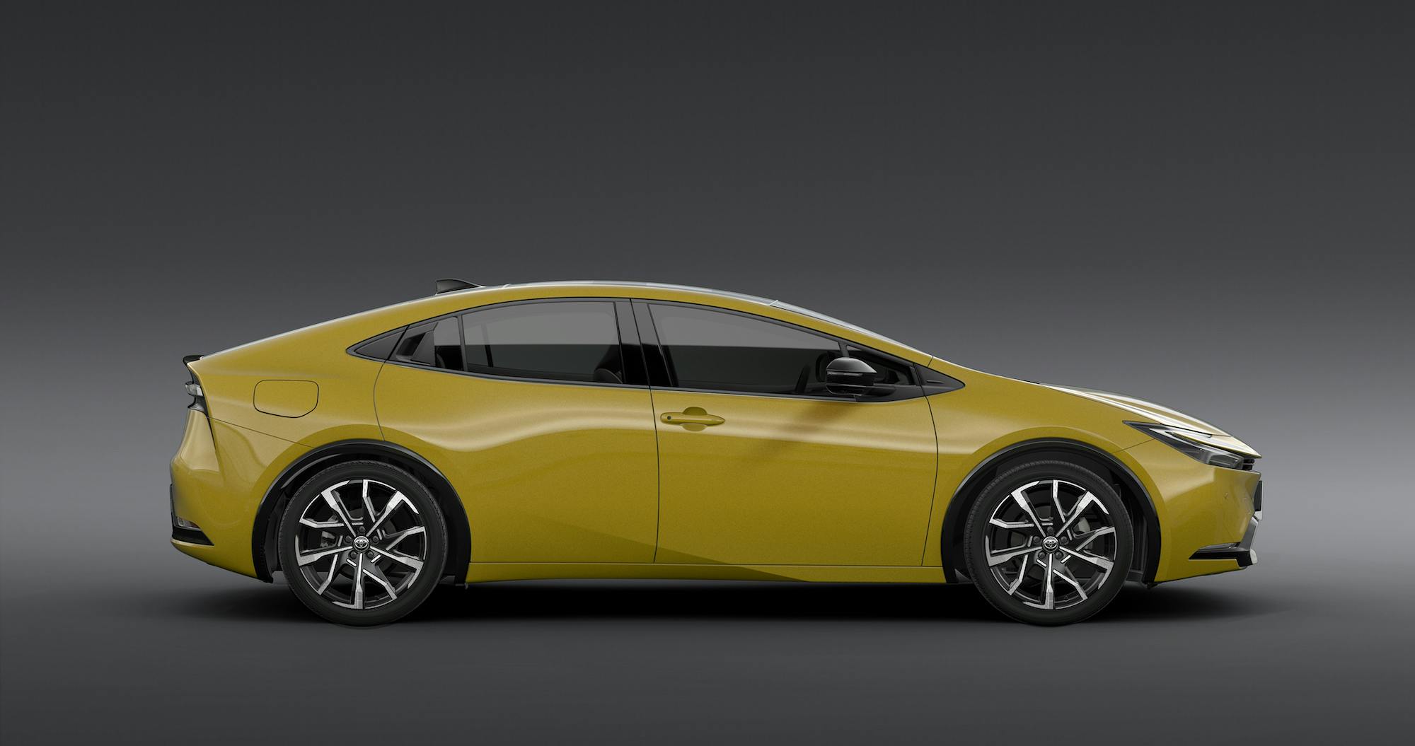 New Prius Prototype mustard gold side profile