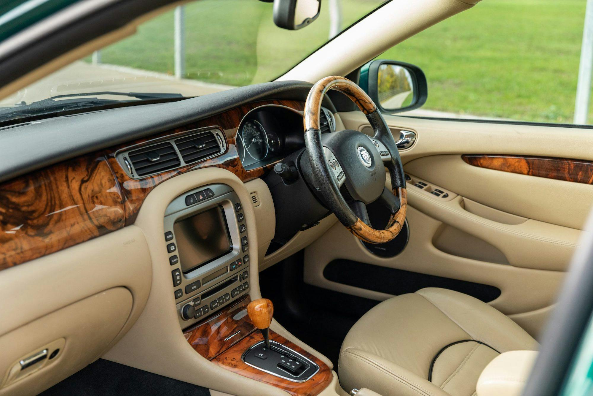 Queen Elizabeth II Jaguar X-Type interior front