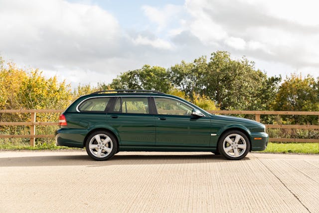 Queen Elizabeth II Jaguar X-Type side