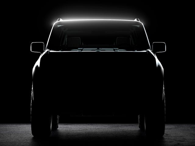 Scout Motors SUV front silhouette