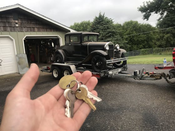 keys in front of Model A