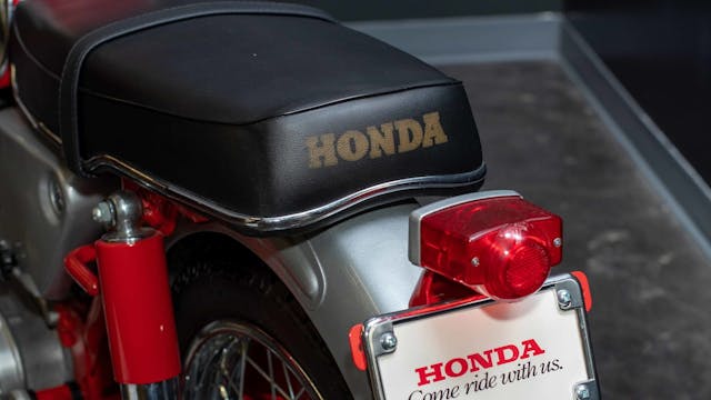 1965 Honda CB77 305 Super Hawk rear seat