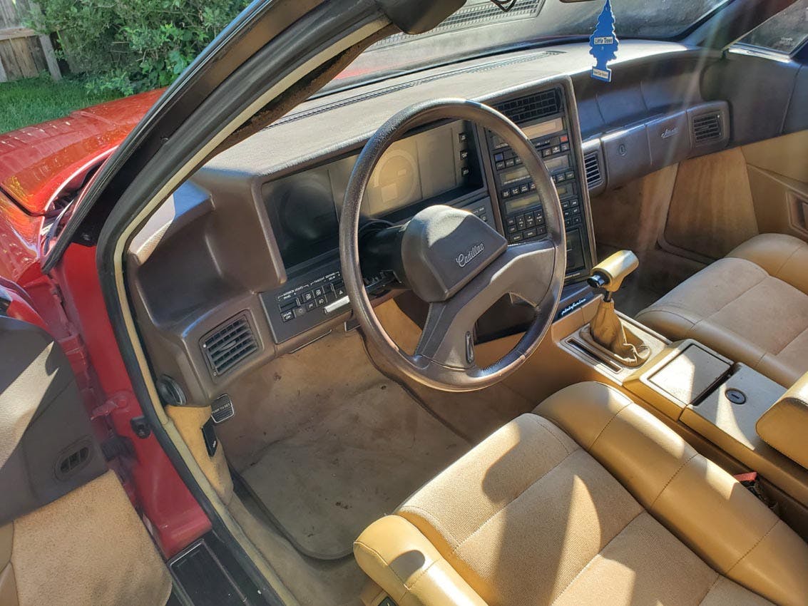 1987 Cadillac Allante interior