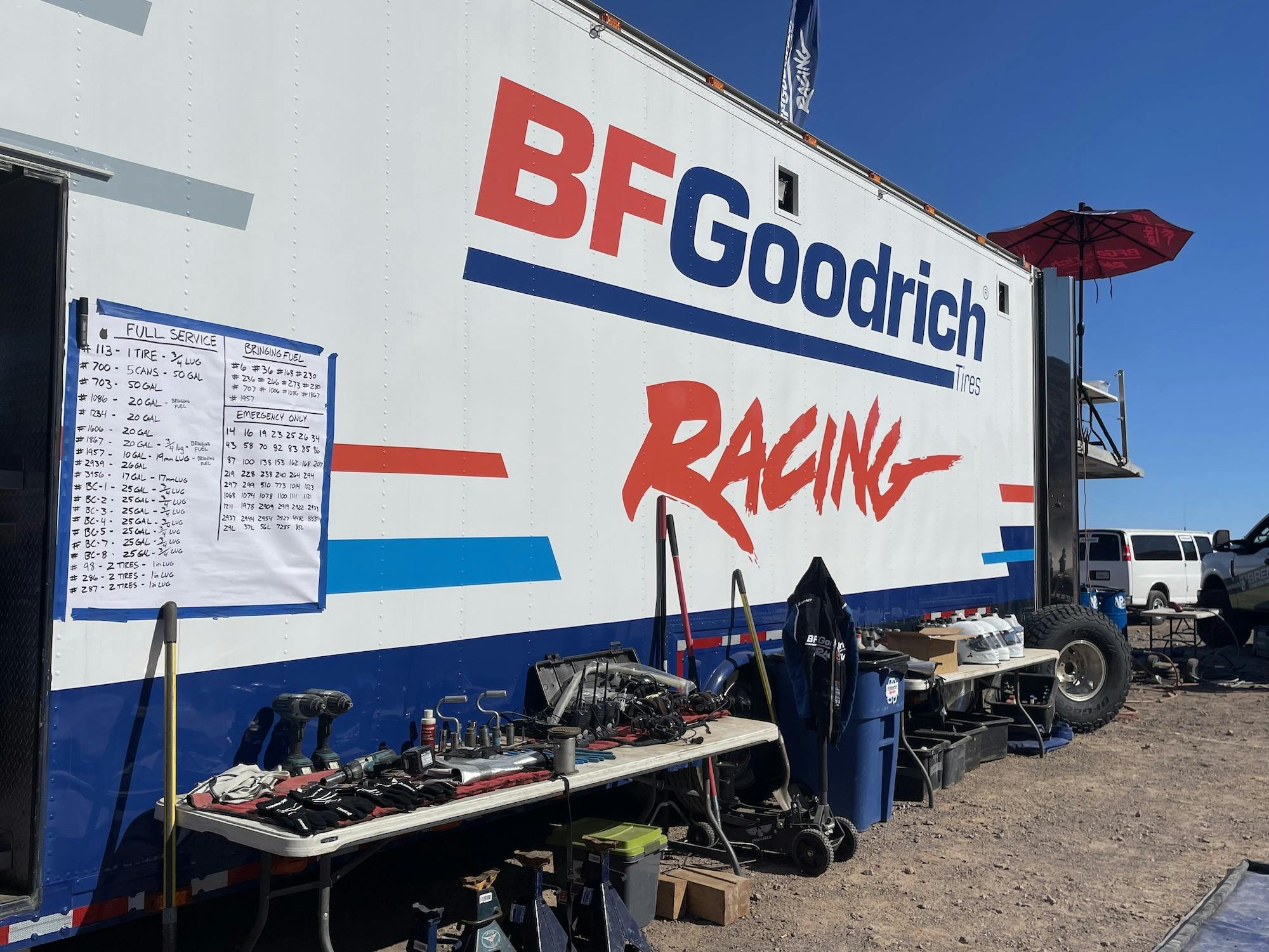 2022 Baja 1000 BFGoodrich tire truck