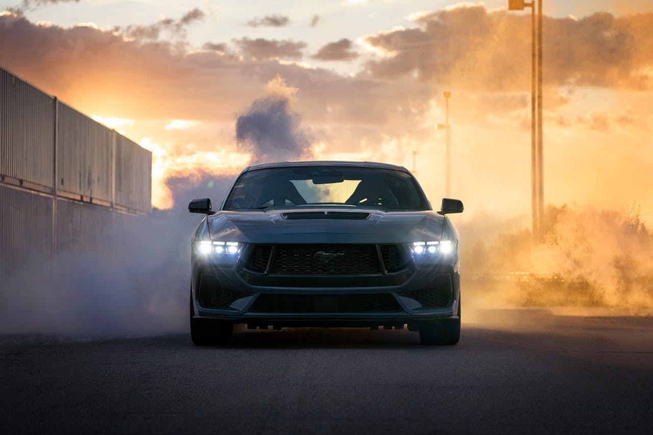2024 Ford Mustang front smoke