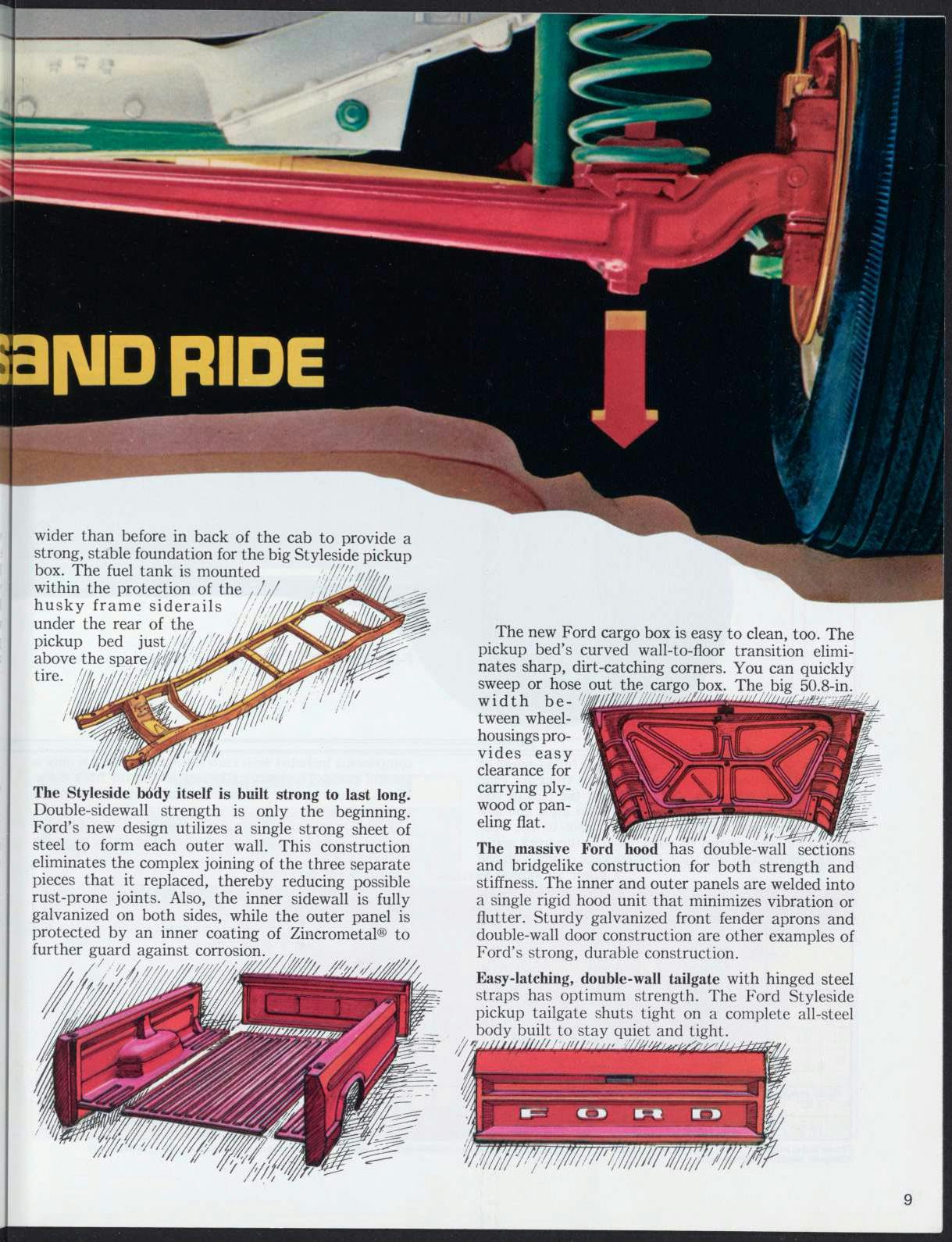 73 Ford Pickups Brochure page 9