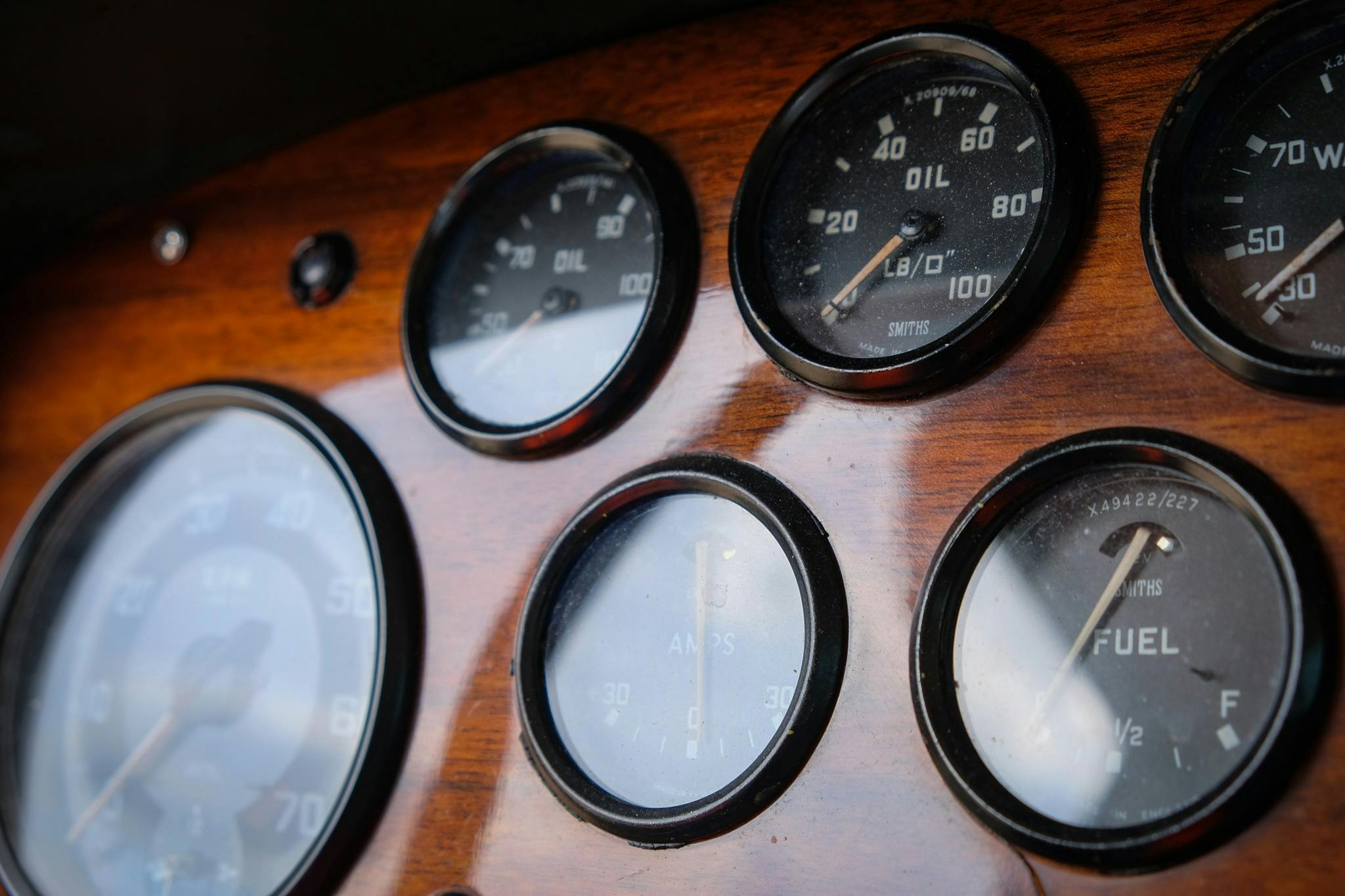 Bristol 404 interior dash gauges