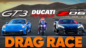 2023 C8 Corvette Z06 Races 992 GT3, Ducati V4 SP2, And Audi R8 — Cammisa’s Ultimate Drag Race Replay