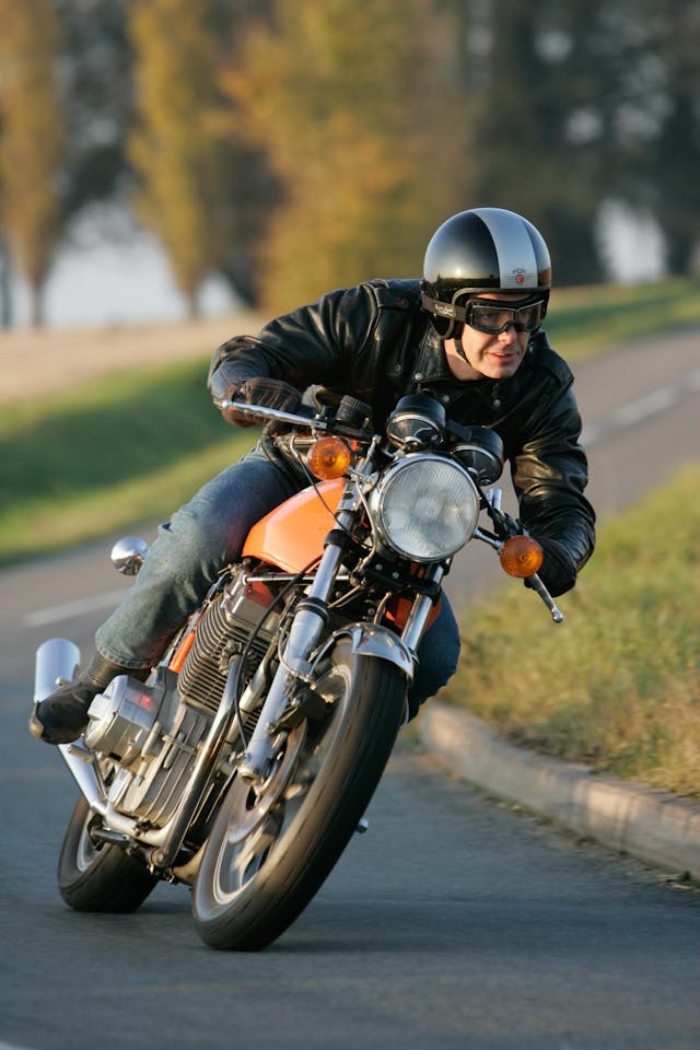 Laverda Jota motorcycle front vertical action