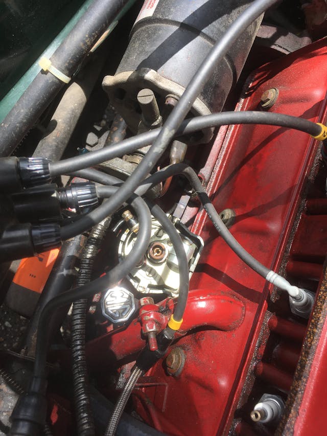 MG TD engine detail closeup vertical