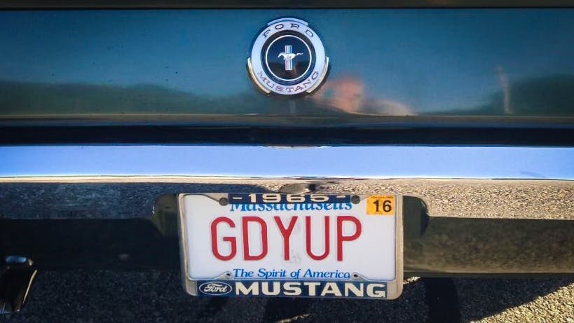 Mustang Vanity plate