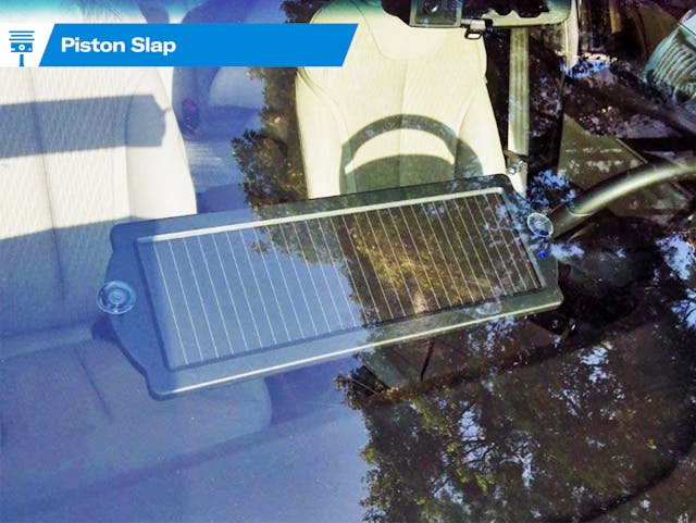 piston slap in car solar charging