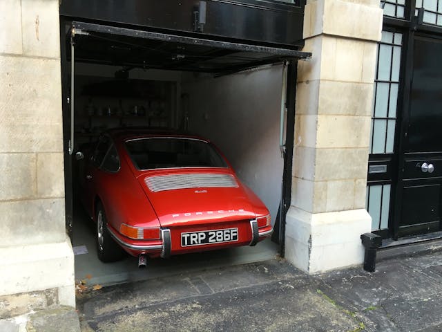 Red Porsche 912 London UK garage
