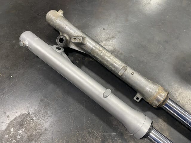 vapor honing example xr100 fork legs