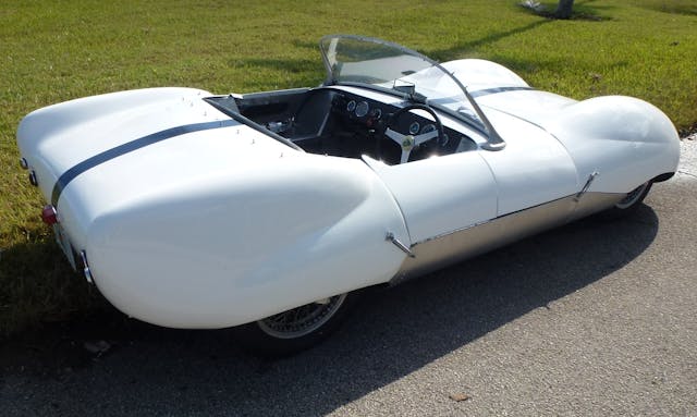 1957 Lotus Eleven race car rear three quarter