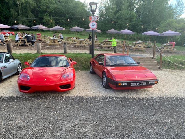 1983 Ferrari Mondial QV and Modena parking lot
