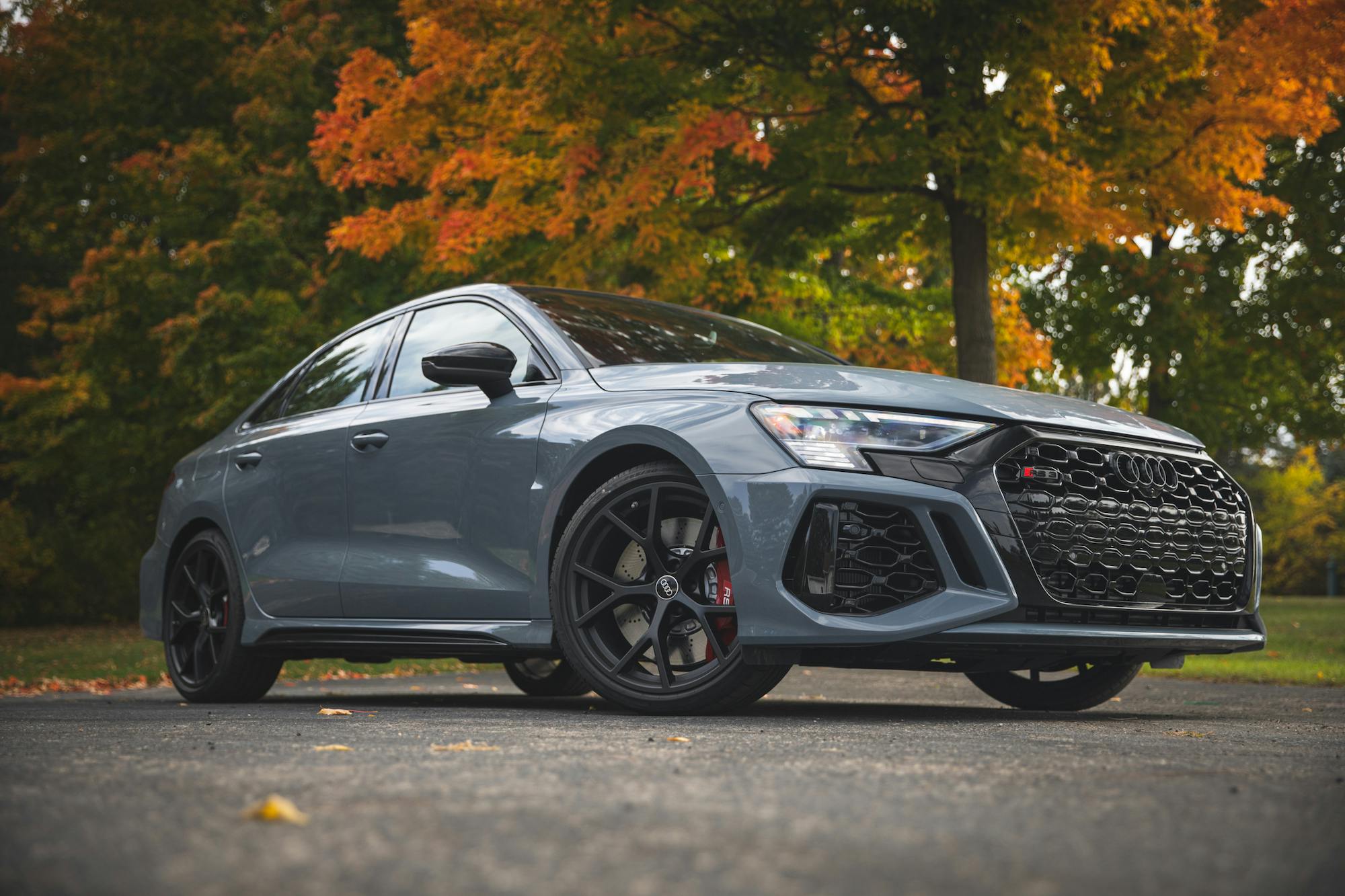 2022 Audi RS 3 low angle front three quarter