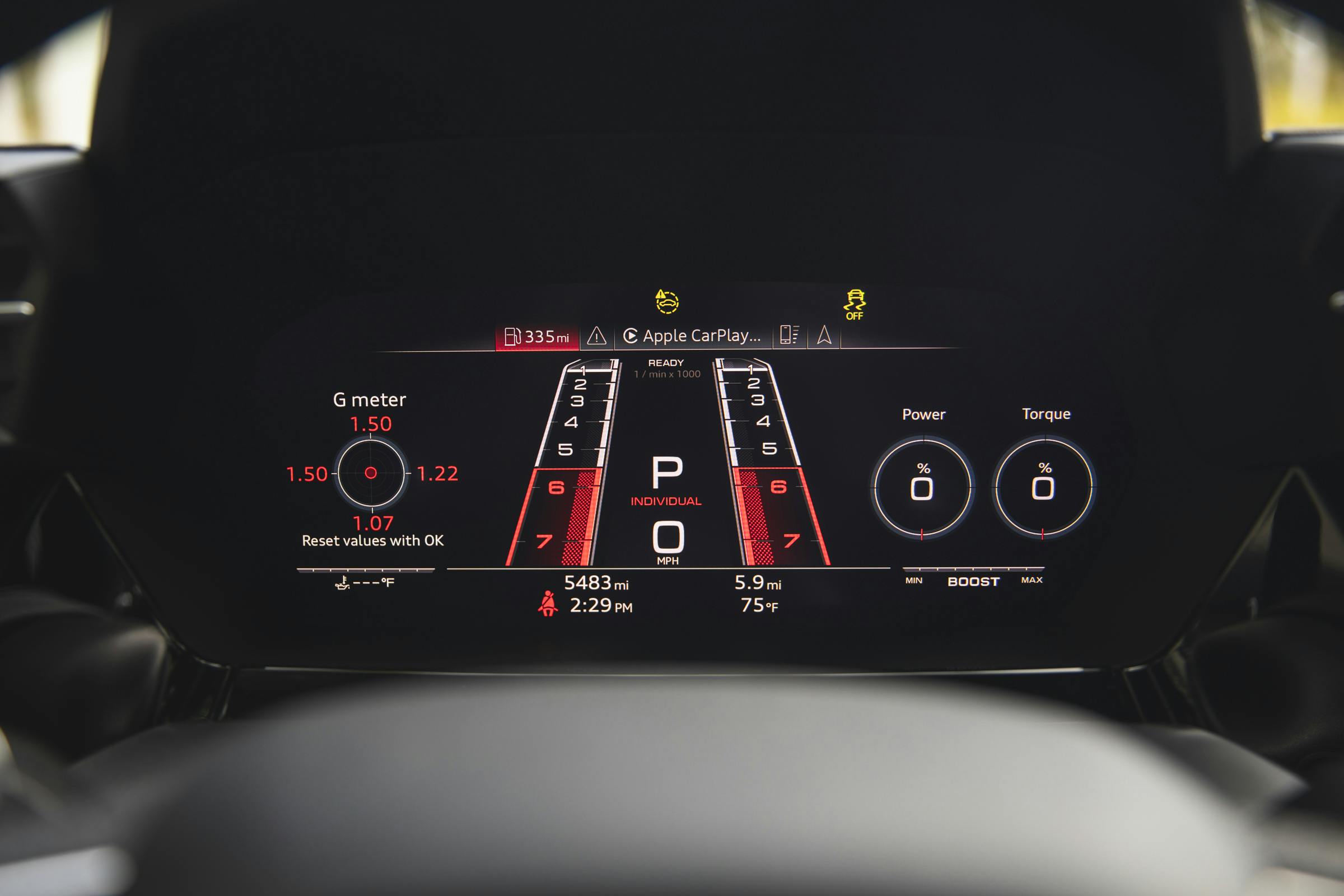2022 Audi RS 3 interior digital dash