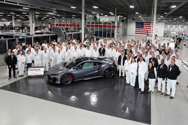 Acura NSX production team group