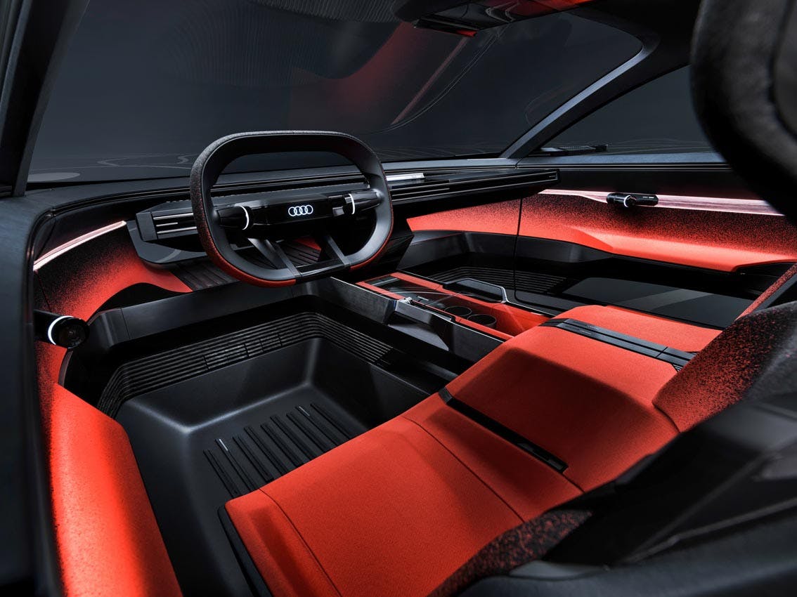 Audi Activesphere concept interior steering wheel
