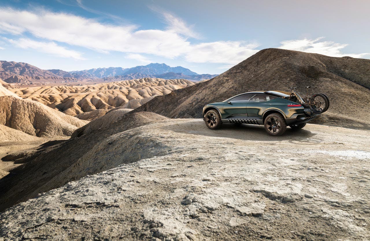 Audi Activesphere concept exterior rear three quarter in desert