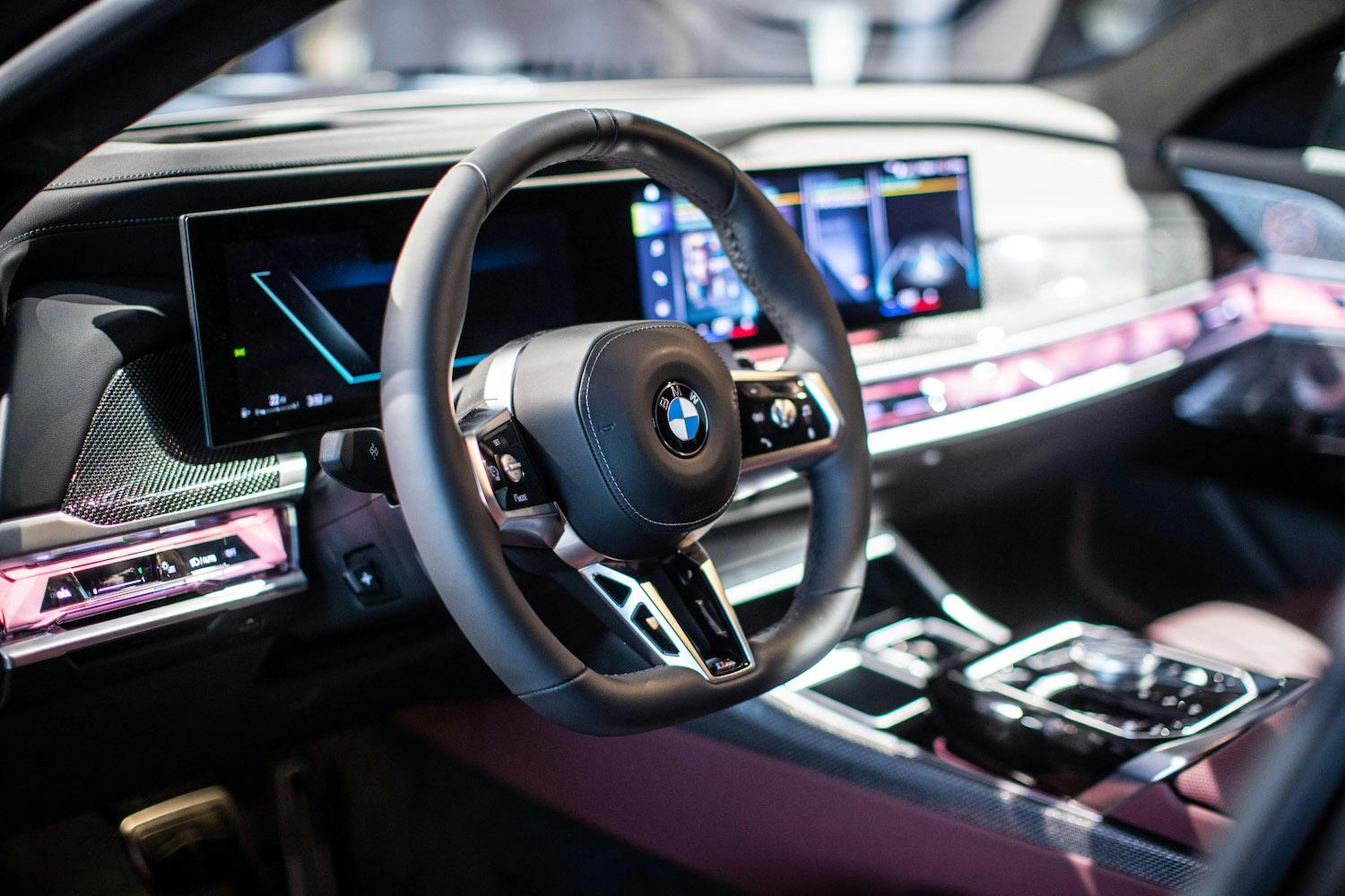 BMW 760i Euro Model front interior showroom