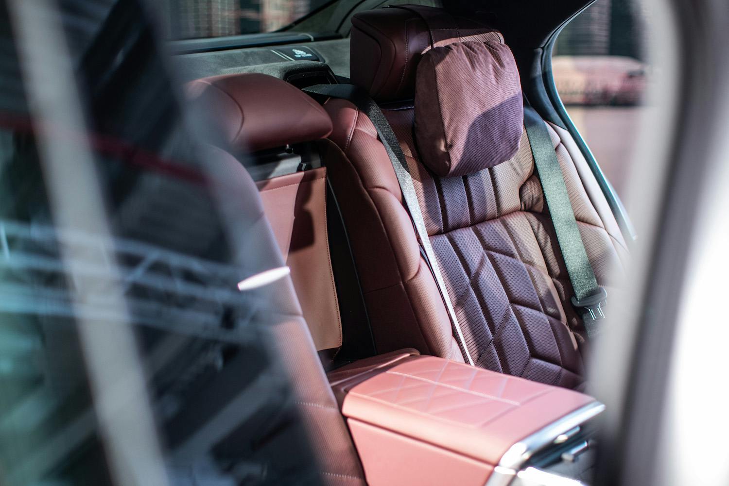 BMW 760i Euro Model interior rear seats showroom