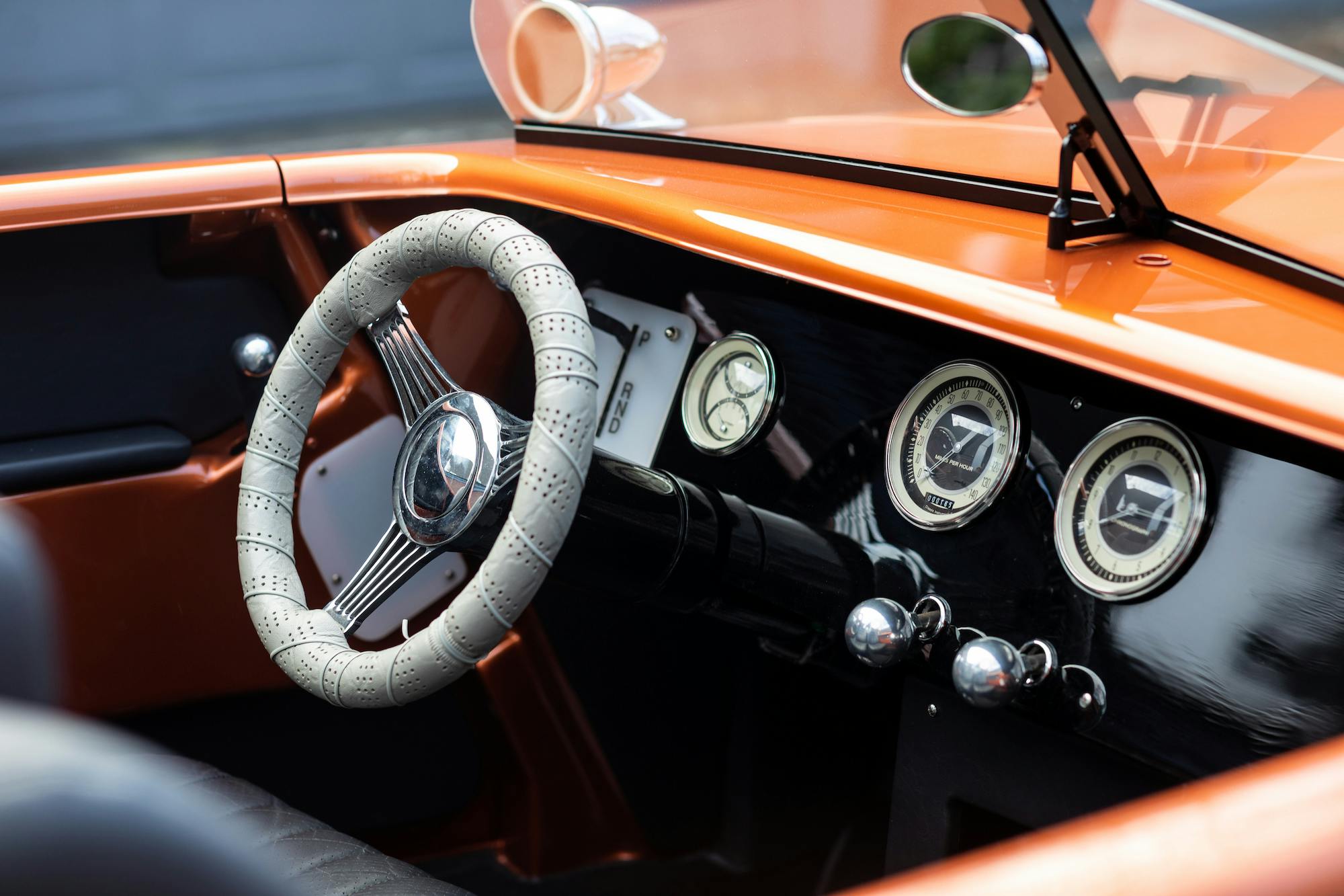 Bob Elton V8 Roadster finished interior