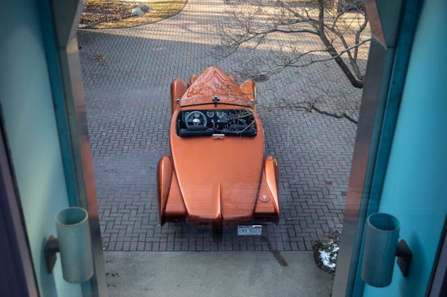 Bob Elton V8 Roadster high angle rear