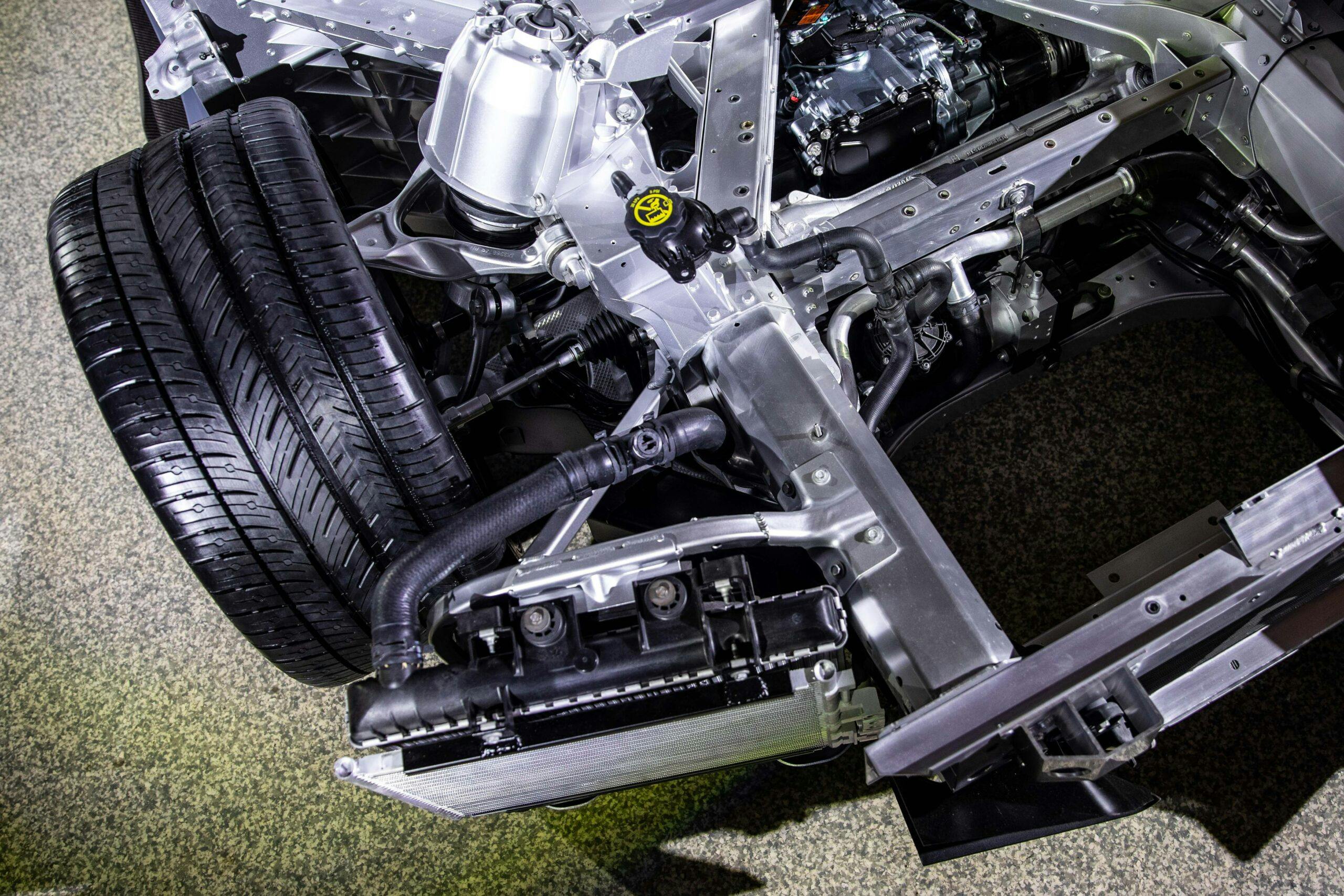 New Corvette E-Ray hybrid front end frame cooler