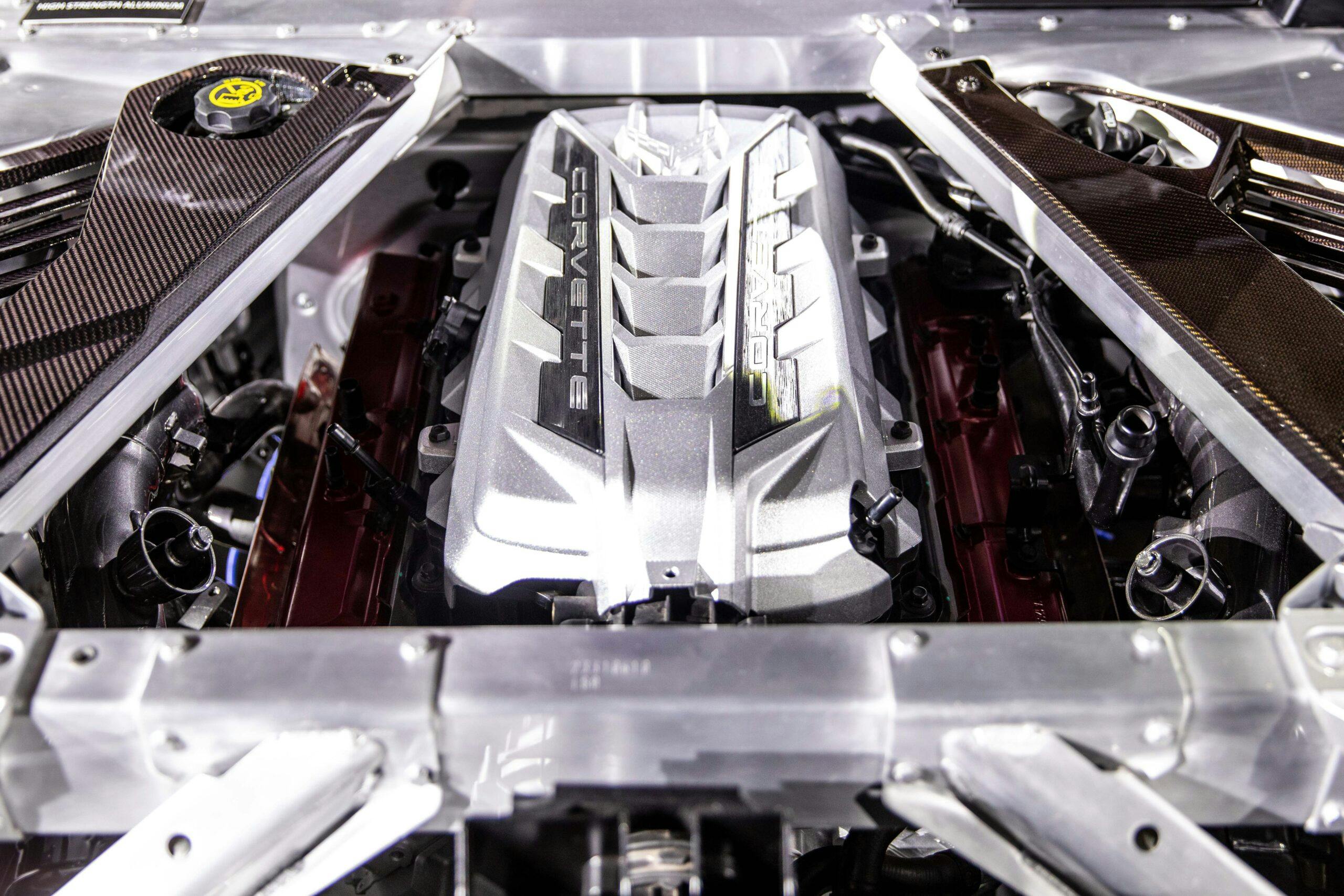 New Corvette E-Ray hybrid engine top