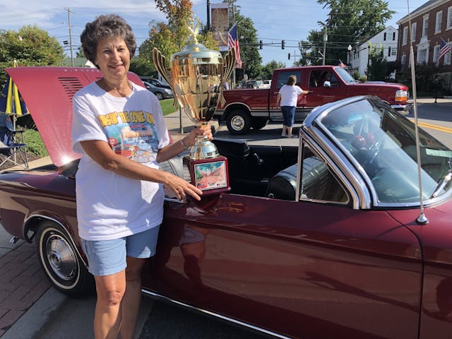 1964 Monza Corvair car show winner valerie liston