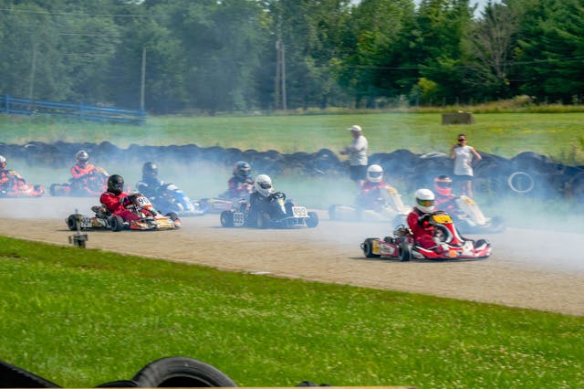 Dart Kart Club Racing Motorsports Group smoking tires