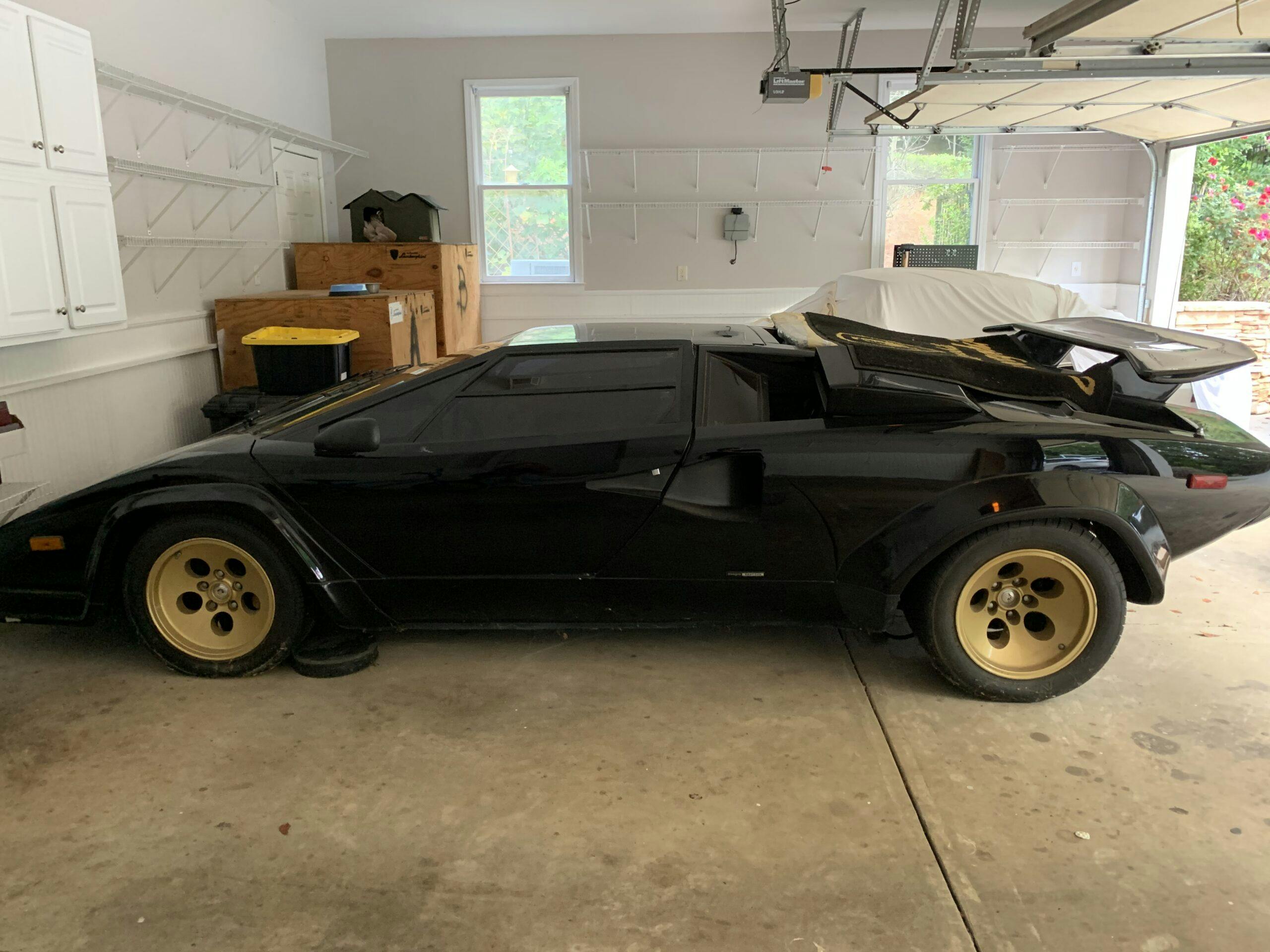 Lamborghini Countach NFT car side in garage